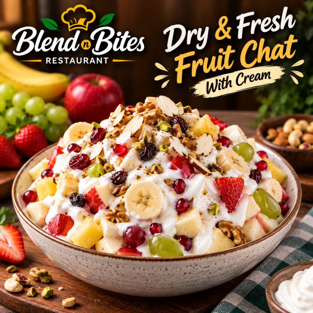 Dry Fruit Chat with Cream